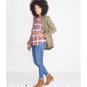 Marine Layer Skylar Red Flannel Button Down Sz XSmall